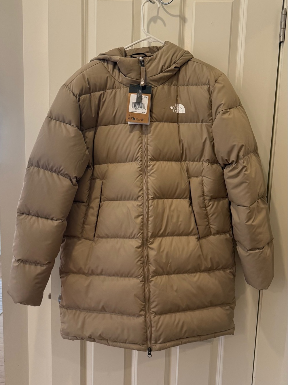 The North Face Women's Taupe Hooded Puffer Coat